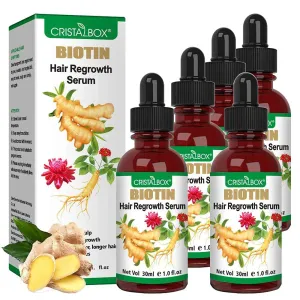 5 PACK Hair Growth Serum,2021 Biotin Hair Growth Oil,Hair Growth Ginger Serum for Men and Women,Hair Growth Treatment,Ginger Oil for Hair Growth,Hair Loss Treatment,Promotes Thicker,Stronger Hair