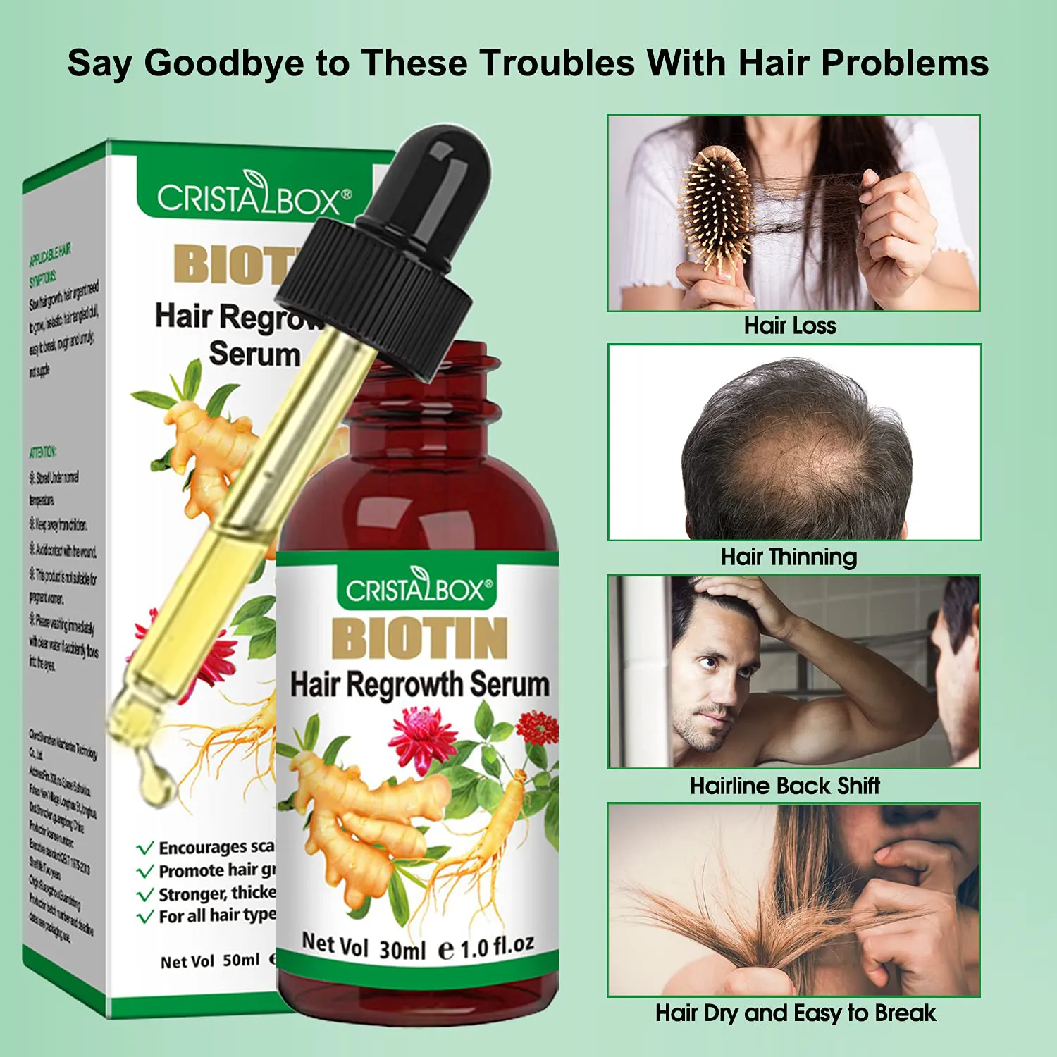 5 PACK Hair Growth Serum,2021 Biotin Hair Growth Oil,Hair Growth Ginger Serum for Men and Women,Hair Growth Treatment,Ginger Oil for Hair Growth,Hair Loss Treatment,Promotes Thicker,Stronger Hair