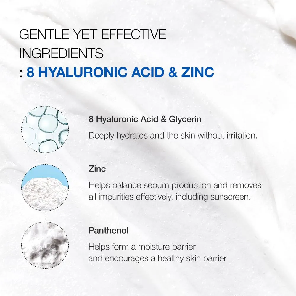 ANUA Hyaluronic Acid 8  Panthenol | Hydrating Gentle Foaming Cleanser
