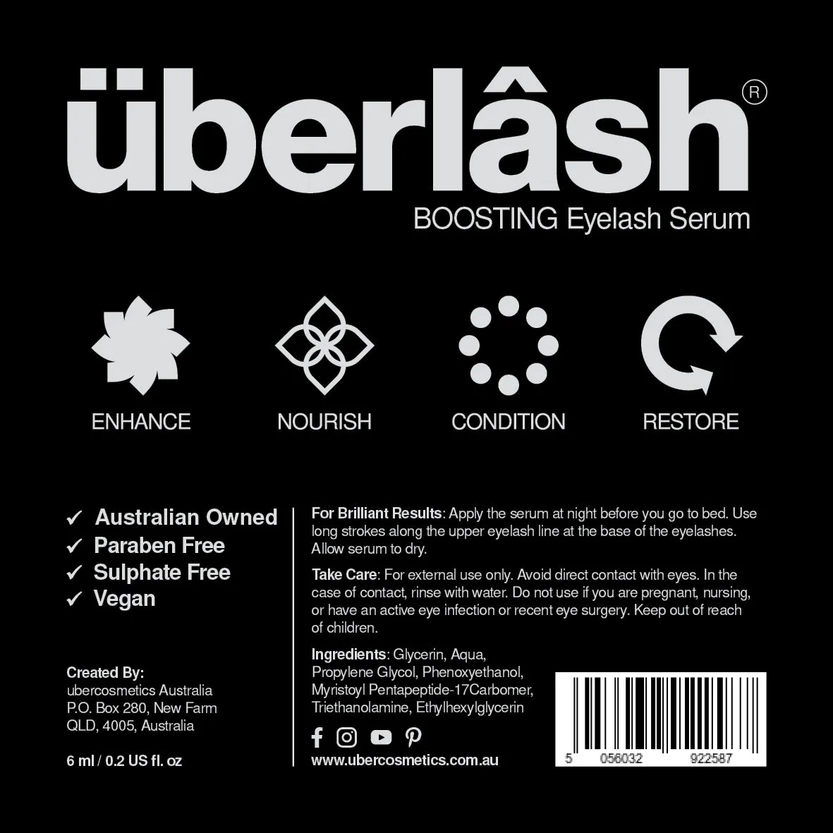 überlâsh BOOSTING lash & brow Bundle