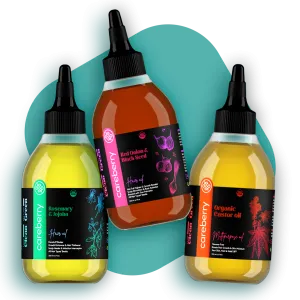 Careberry's Organic Hair Care Power Trio: Red Onion & Black Seed, Rosemary & Jojoba, Castor Oil Combo (Pack of 3 - 200ml Each)