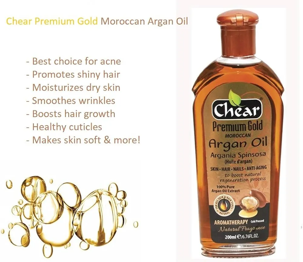 Chear Premium Gold Moroccan Argan Oil 200ml