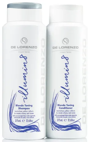 De Lorenzo Instant Illumin8 Blonde Toning Shampoo & Conditioner Duo 375ml