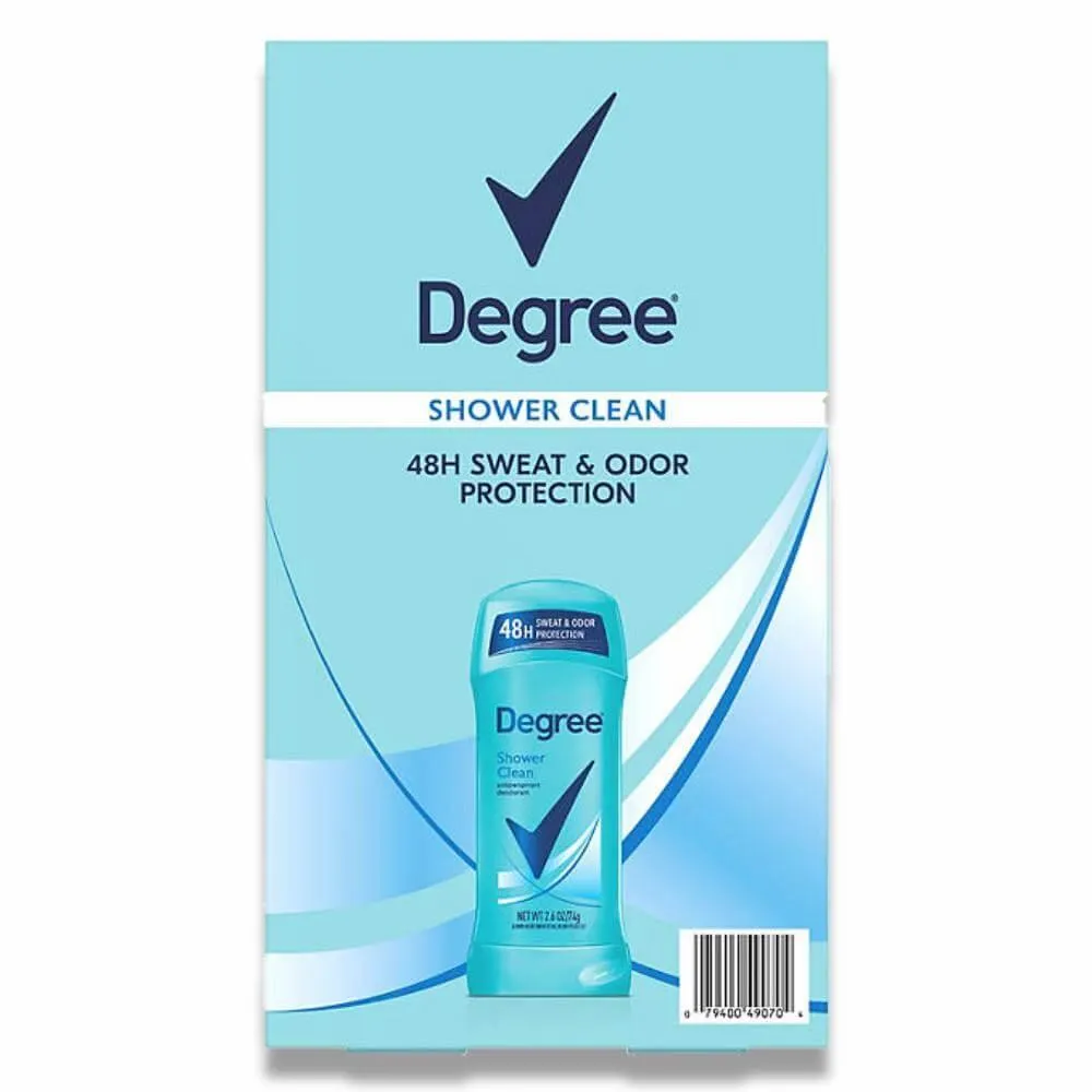 Degree - Antiperspirant Deodorant, Shower Clean - 2.6 Oz - 5 Pack
