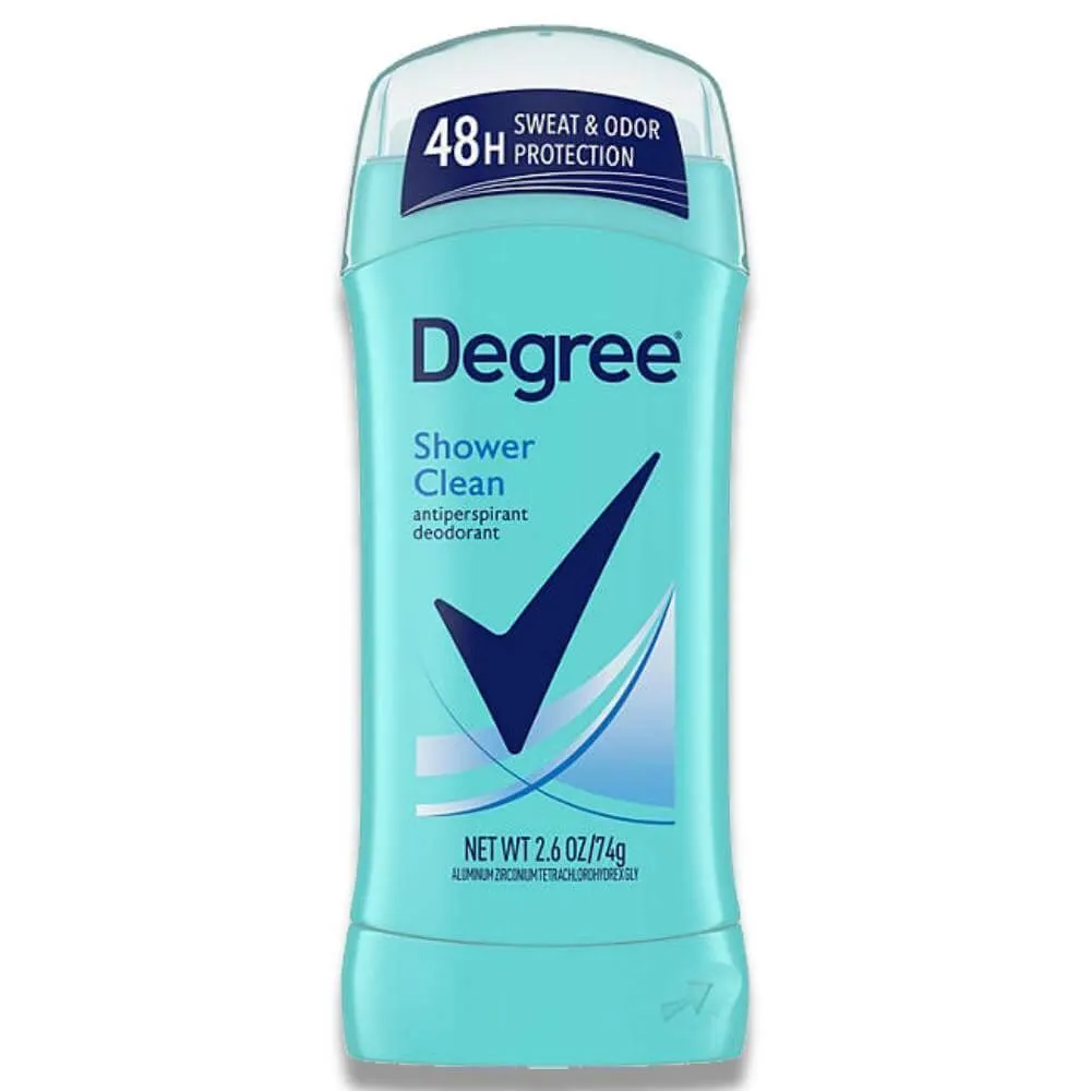 Degree - Antiperspirant Deodorant, Shower Clean - 2.6 Oz - 5 Pack