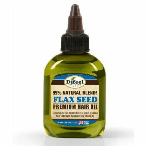 Difeel: Premium Natural Hair Oil - Flaxseed Hair Oil 2.5 oz