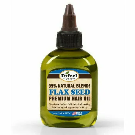 Difeel: Premium Natural Hair Oil - Flaxseed Hair Oil 2.5 oz
