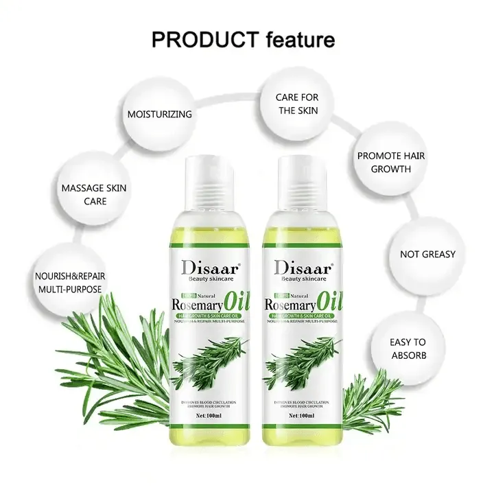 Disaar 100% Natural Rosemary Hair Growth & Skin Care Oil - 100ml