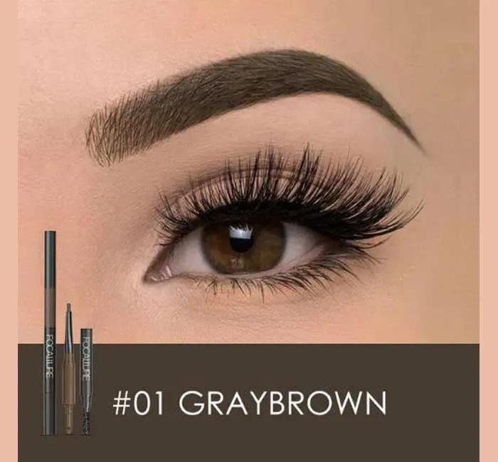 FA 64 - Focallure Waterproof 3 in 1 Auto Eyebrow Pencil