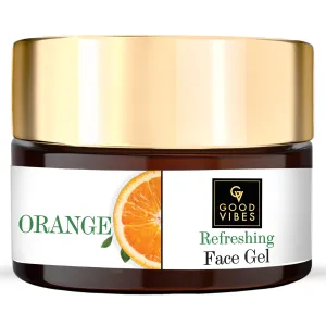 Good Vibes Orange Refreshing Face Gel | Anti-Ageing, Hydrating | With Papaya | No Parabens, No Sulphates, No Mineral Oil, No Animal Testing (100 g)