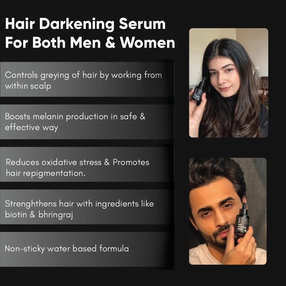 Hair Darkening Serum with Anti Greying Arcolys & Melano Gray ( Pack of 1 )