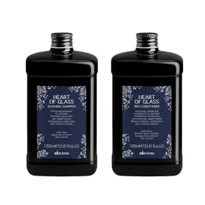 Heart of Glass Silkening Shampoo and Rich Conditioner Pro Duo -Davines