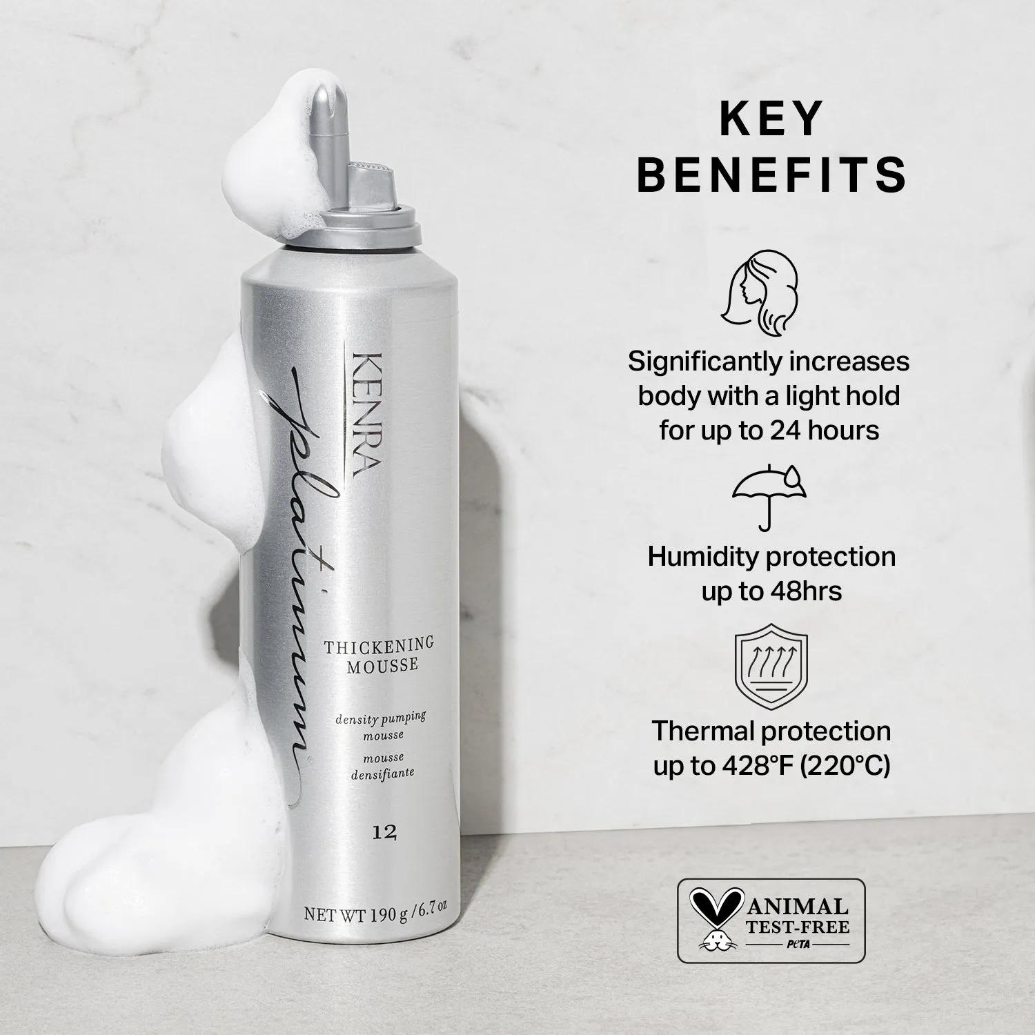 Kenra Professional Platinum Thickening Mousse 12