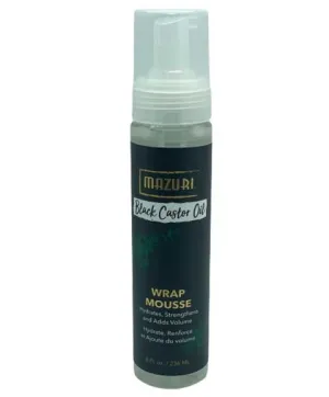 Mazuri Black Castor Oil Wrap Mousse Hydrates And Strengthen Hair 236ml
