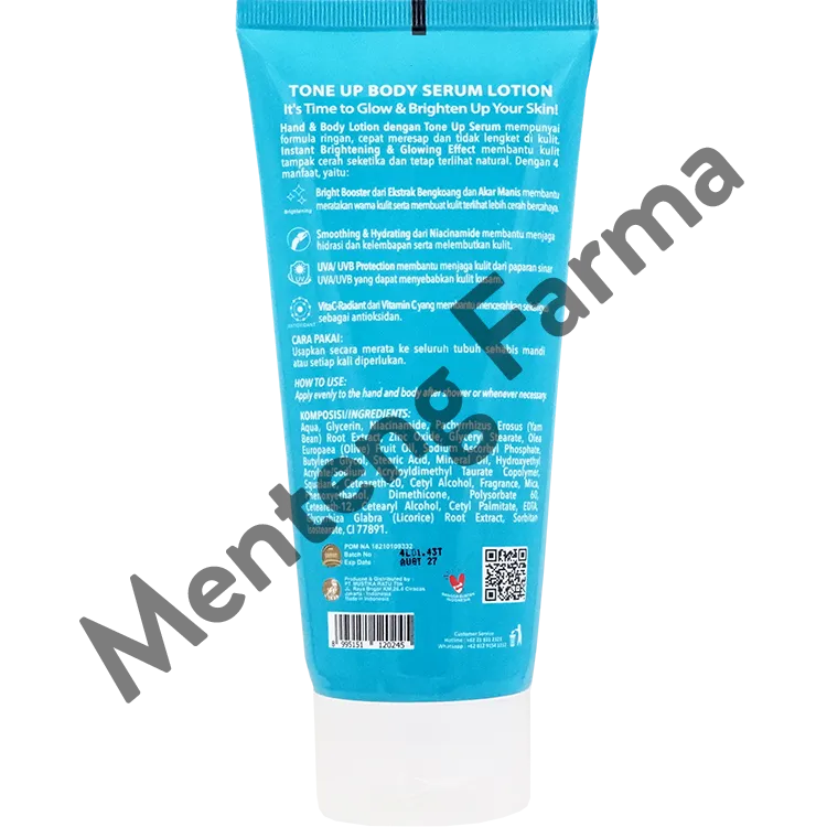 Mustika Ratu Brightening Bengkoang Tone Up Body Serum 150 gr - Mencerahkan Kulit Seketika