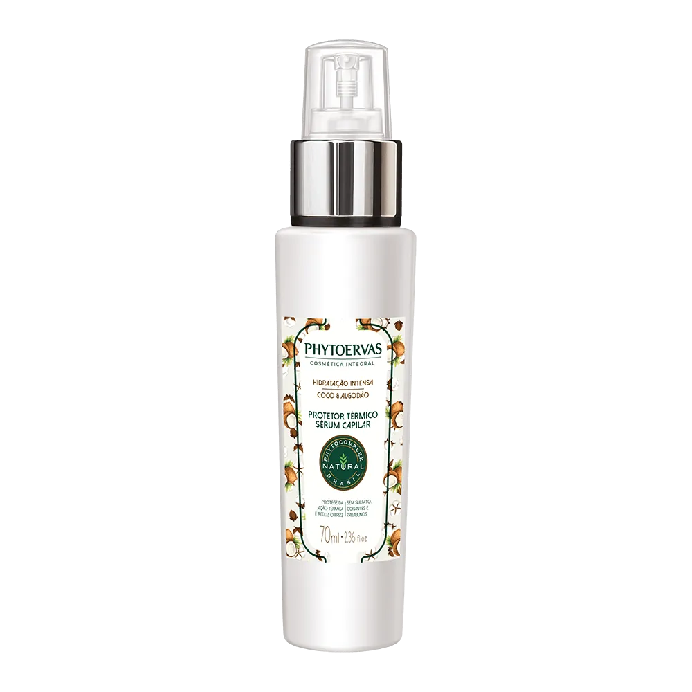Phytoervas Thermal Protector Sérum Capillary Hydration Intense Coconut and 70ml Cotton