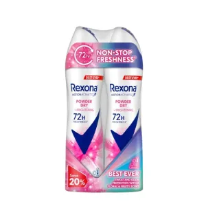 Rexona Spray Women - Powder Dry   Brightening (Twin) 135ml X 2