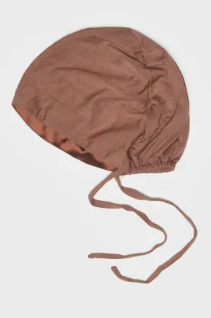 Satin-Blend Mocha Mousse Bamboo Jersey Hijab Cap