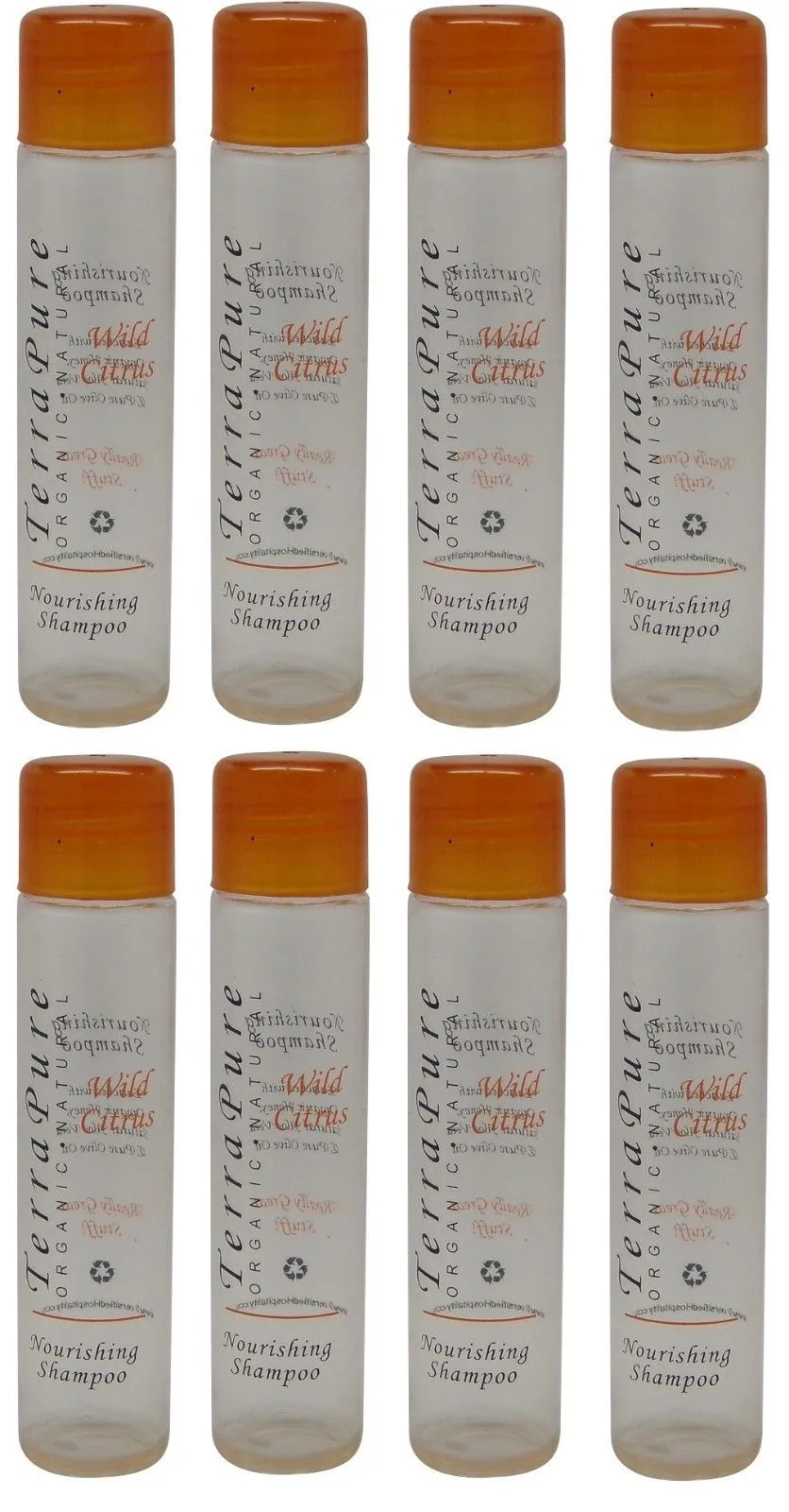 Terra Pure Wild Citrus Nourishing Shampoo Lot of 8 ea 1oz Bottles Total of 8oz