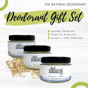 The Natural Deodorant Lavender, Tangerine & Coconut   Shea Cream Deodorant Bundle Gift Set